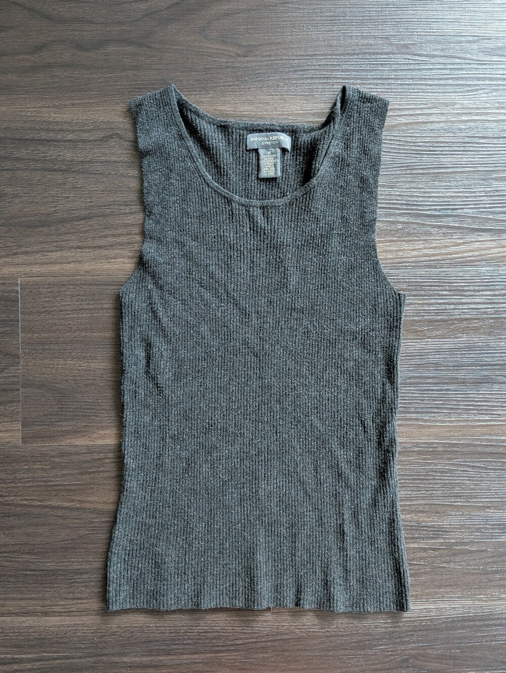 Banana Republic Stretch Knit Grey Tank Top Base Layer M